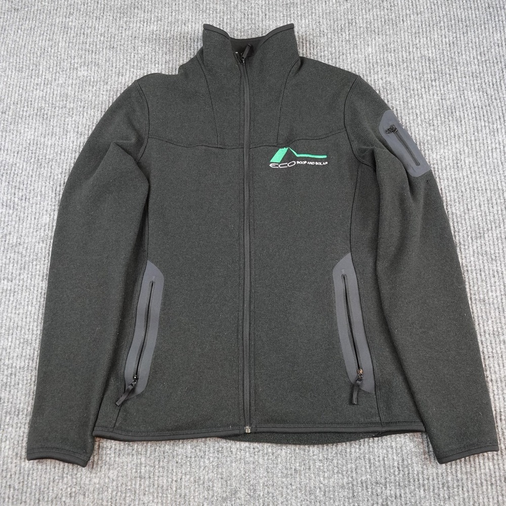 Arcteryx Covert Cardigan Jacket Womens Large Gray Fleece Full Zip Eco Roof Logo